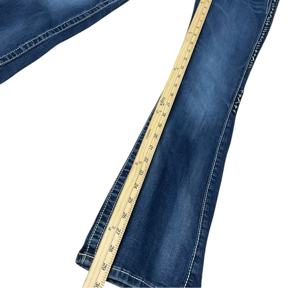 Miss Me Bootcut Jeans Size 25 Inseam 31 Embellished Y2K Denim - Picture 4 of 6